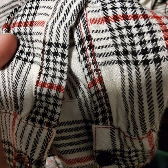 BEACHLUNCHLOUNGE Bailey Plaid Split Tail Button Up Shirt XL - Picture 8 of 8